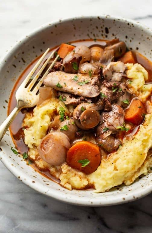 Coq au Vin with Pork Tenderloin