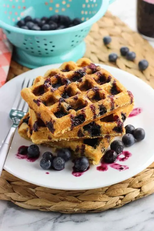 Corn Bread Waffles with Berries