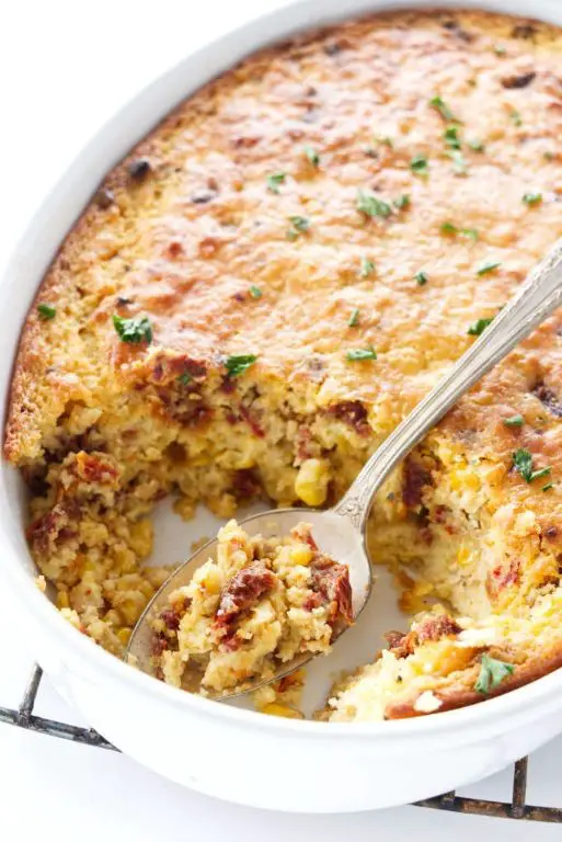 Corn Pudding with Sun-Dried Tomatoes