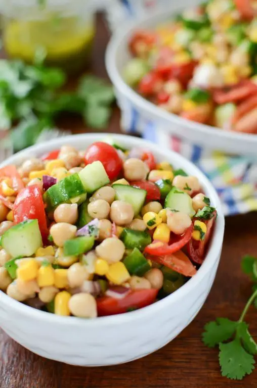 Corn Salad with Chickpeas and Cilantro