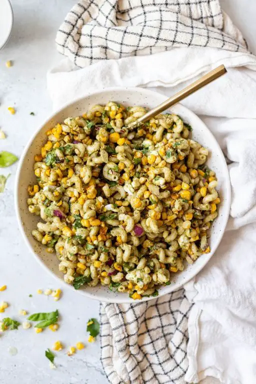 Corn Salad with Pesto and Parmesan