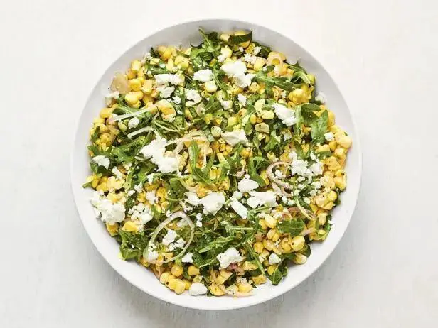 Corn Salad with Spinach and Goat Cheese
