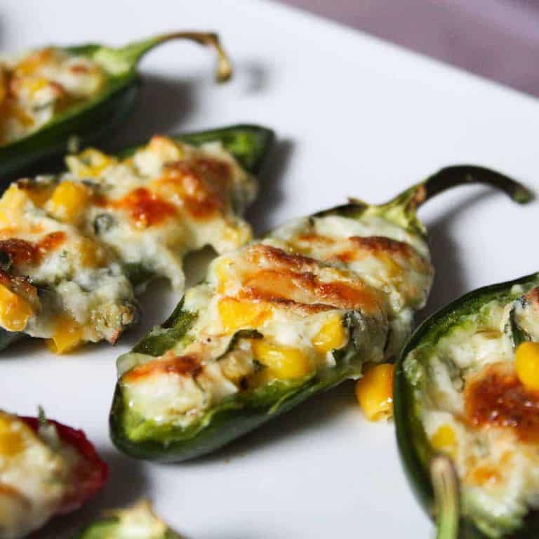 Corn and Cream Cheese Stuffed Peppers