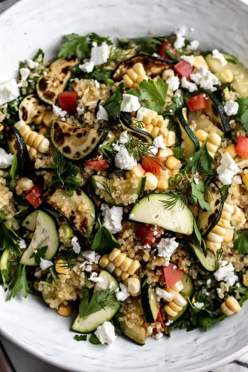 Corn and Quinoa Salad with Lemon Vinaigrette