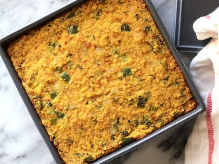 Cornbread Dressing with Okra and Tomatoes