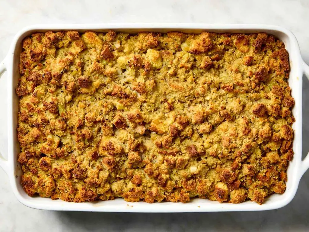 Cornbread Dressing with Smoked Ham