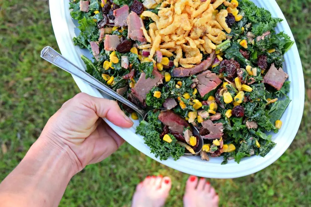 Corned Beef Brisket and Kale Salad with Mustard Vinaigrette