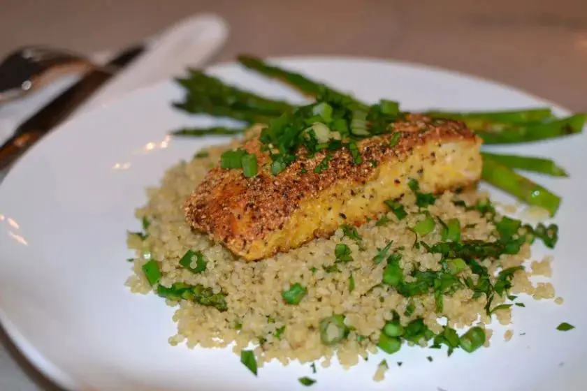 Cornmeal Crusted Halibut with Spicy Aioli
