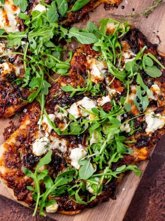 Cottage Cheese and Caramelized Onion Flatbread
