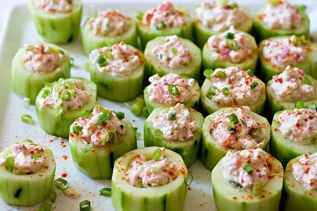 Crab Salad Cucumber Cups