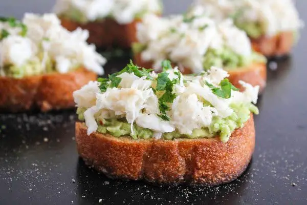 Crab and Avocado Bruschetta