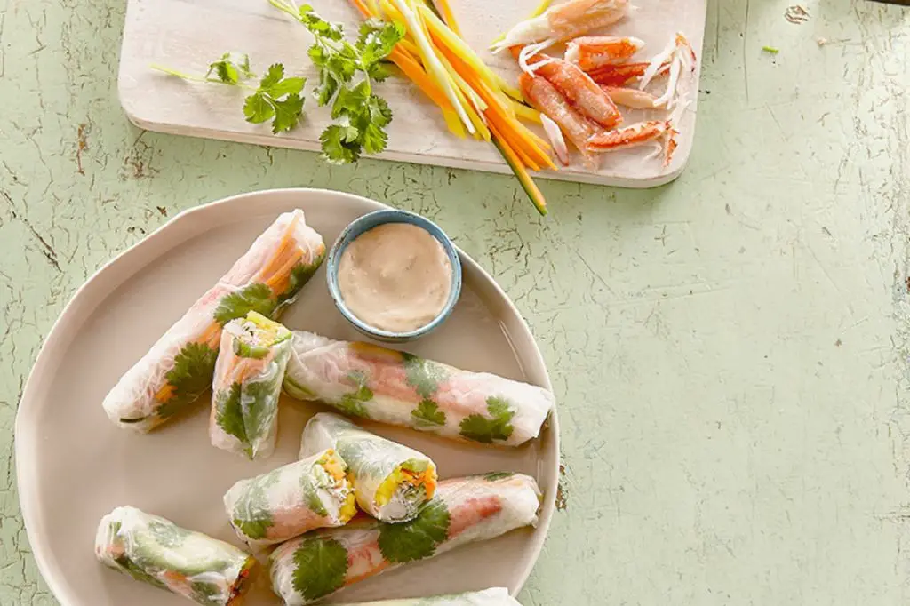 Crab and Mango Spring Rolls