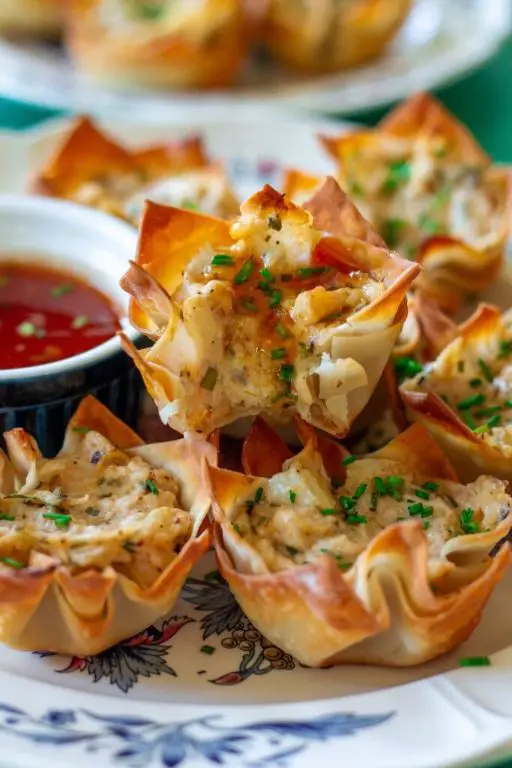 Crab and Sweet Chili Wonton Cups