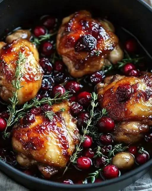 Cranberry Glazed Chicken Thighs