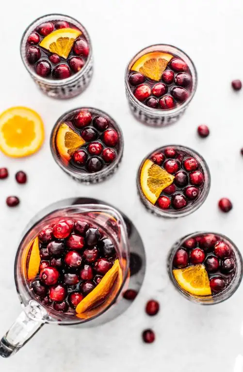 Cranberry Orange Sangria Shots