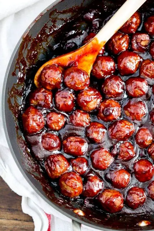 Cranberry Sauce BBQ Meatballs