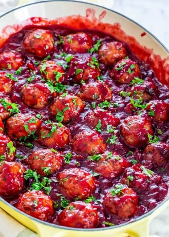 Cranberry Sauce Cocktail Meatballs