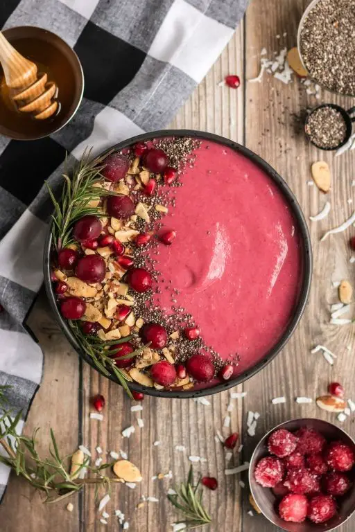Cranberry Sauce Smoothie Bowl