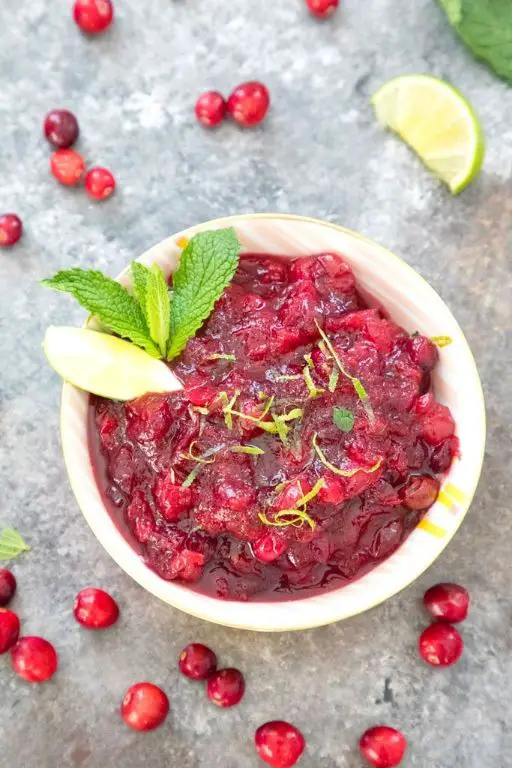 Cranberry Sauce with Lime and Mint