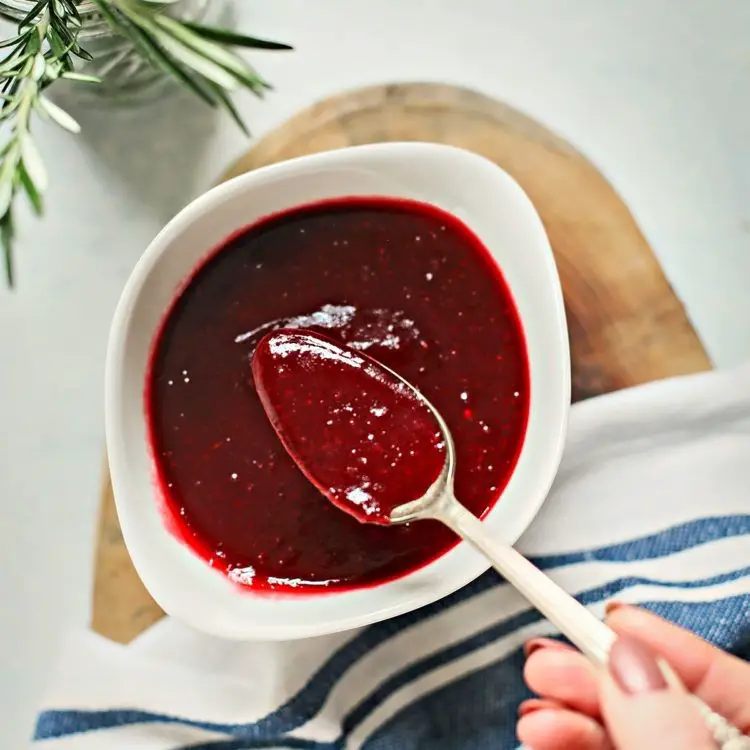 Cranberry Sauce with Red Wine Reduction