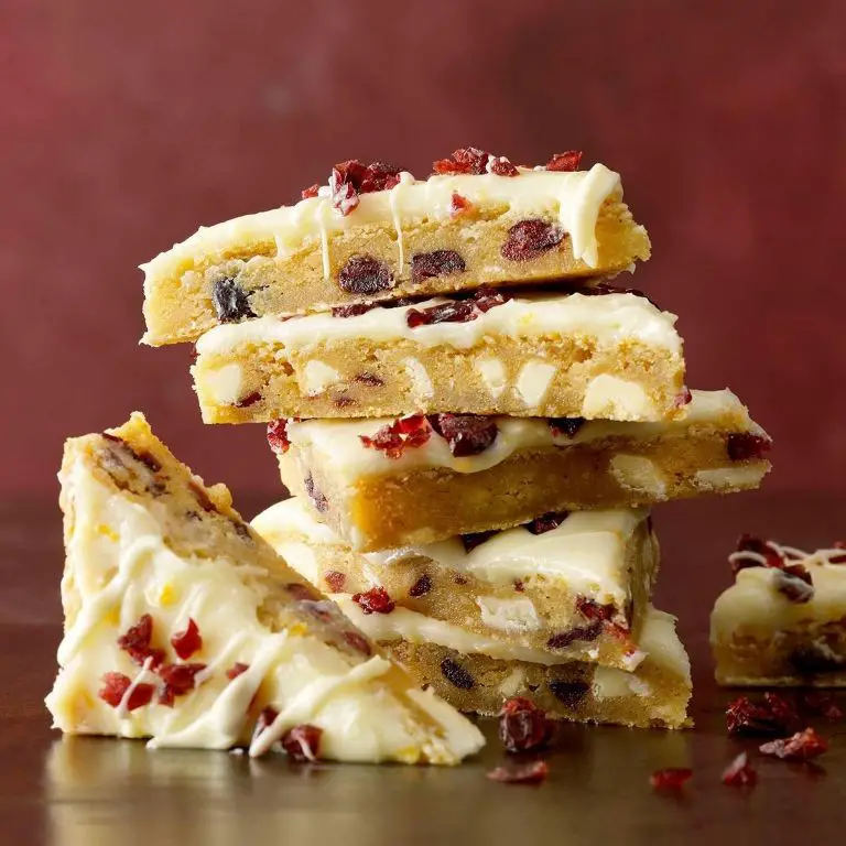 Cranberry White Chocolate Blondies