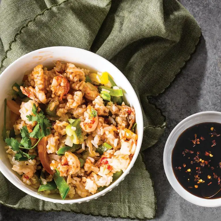 Crawfish Fried Rice with Vegetables