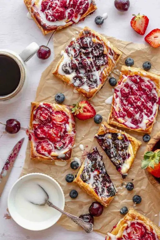 Cream Cheese Puff Pastry Danish with Berries