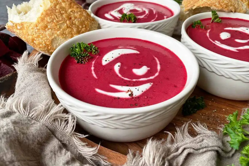Creamy Beet Stem Soup