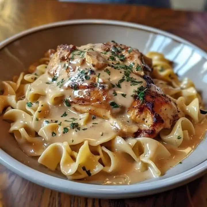 Creamy Buttered Noodles with Chicken