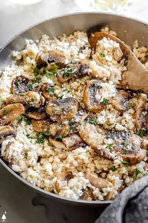 Creamy Cauliflower and Mushroom Risotto