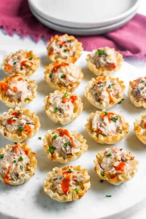 Creamy Chicken and Mushroom Puff Pastry Cups