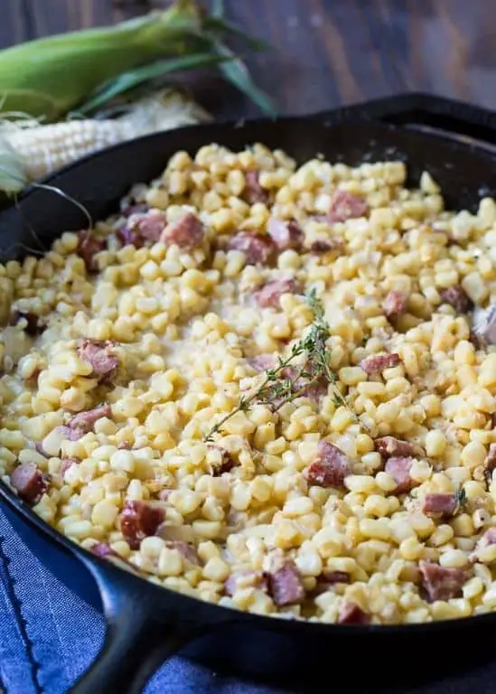 Creamy Corn and Sausage Skillet with Cream Cheese