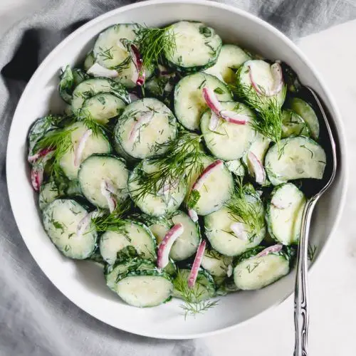 Creamy English Cucumber Dip with Herbs