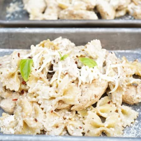 Creamy Garlic Parmesan Blackstone Pasta