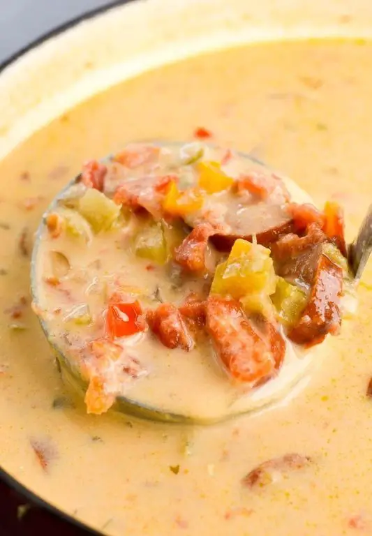 Creamy Keto Smoked Sausage Soup