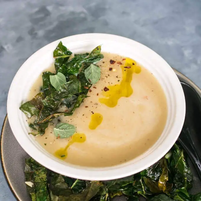 Creamy Kohlrabi Soup with Fresh Herbs