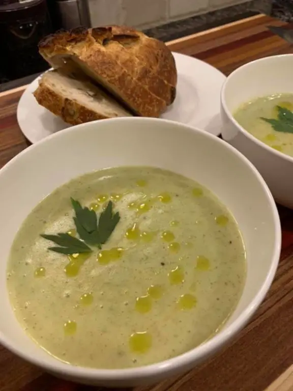 Creamy Lovage and Potato Soup
