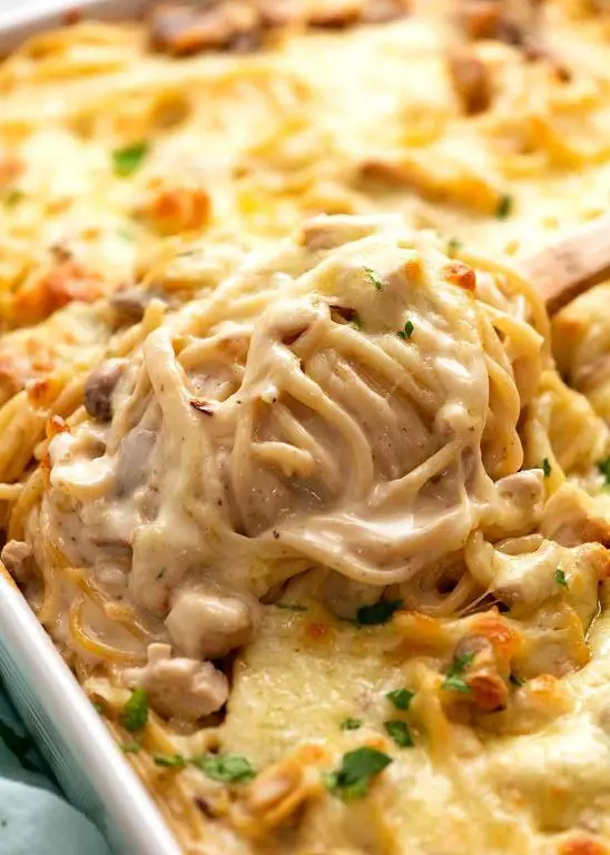 Creamy Mushroom Chicken Tetrazzini