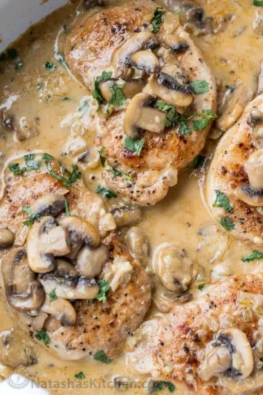 Creamy Mushroom Smothered Pork Chops