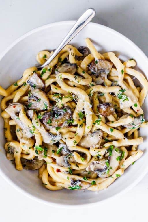Creamy Mushroom Tagliatelle with Kitchen Aid