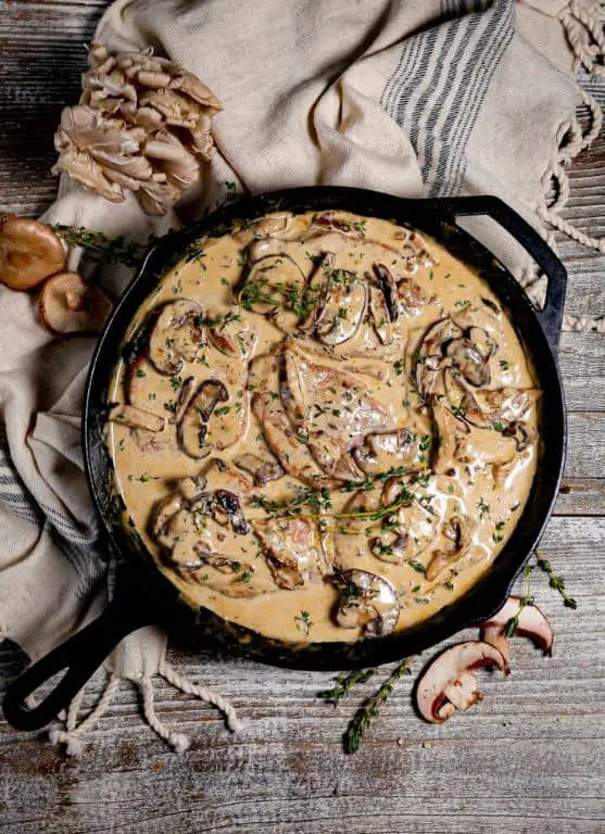 Creamy Mushroom and Thyme Pork Chops