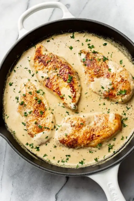 Creamy Parmesan Chicken Breast Skillet