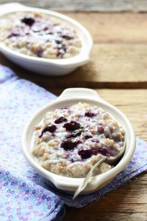 Creamy Wheat Berry Breakfast Porridge