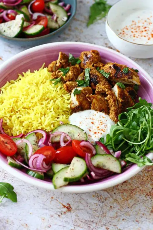 Creamy Yogurt Chicken Shawarma Bowl