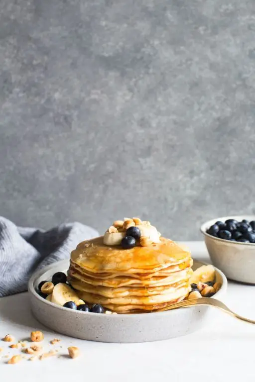 Creme Fraiche and Blueberry Pancakes
