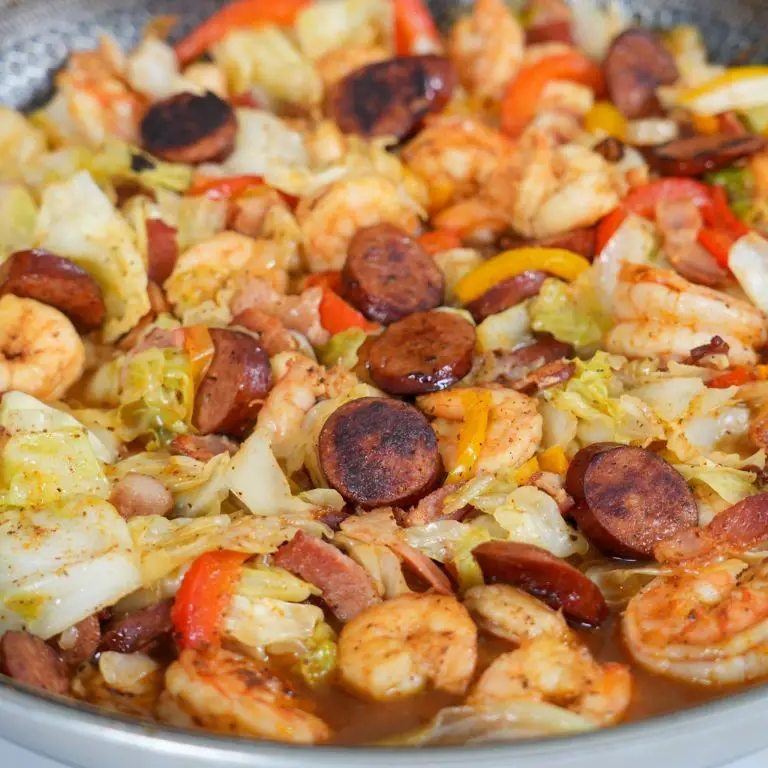 Creole-Style Cabbage and Shrimp