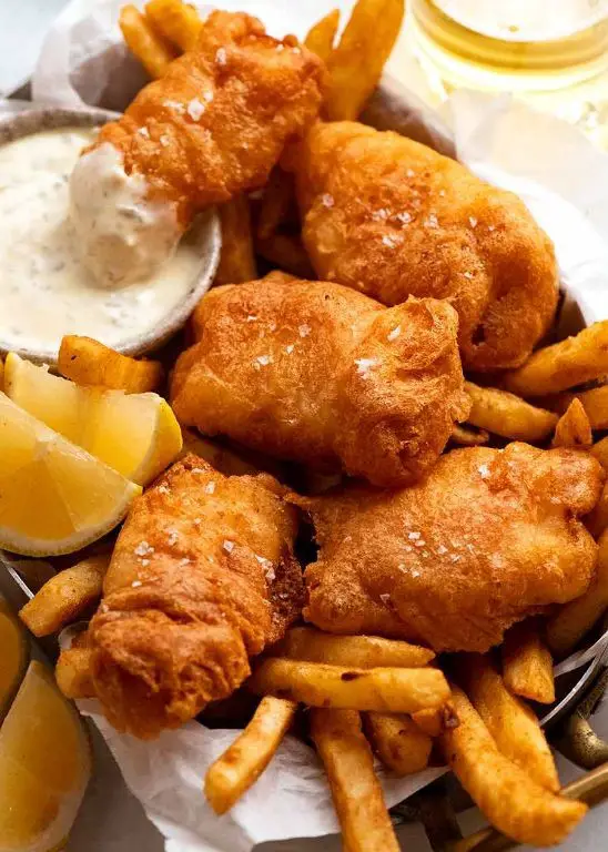 Crispy Beer-Battered Fish and Chips