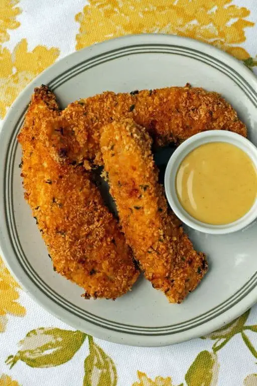 Crispy Chicken Tenders with Honey Mustard