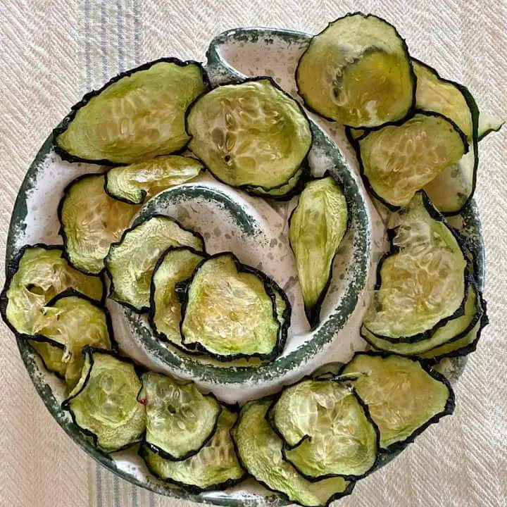 Crispy Cucumber Chips with Sea Salt
