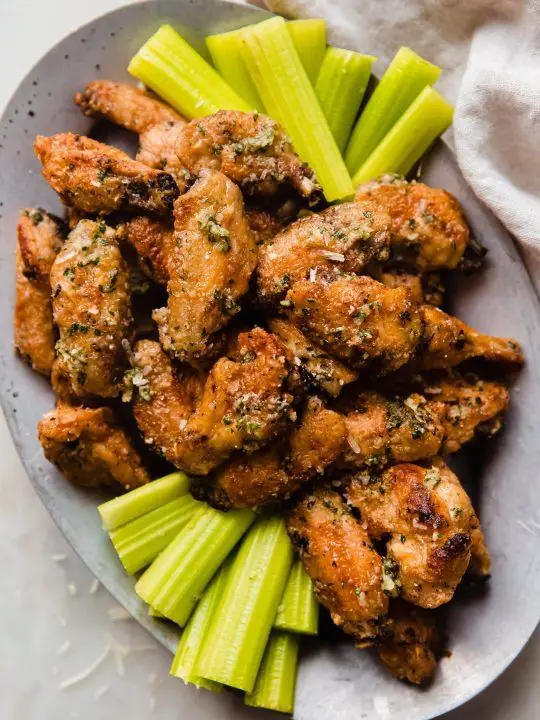 Crispy Parmesan Garlic Wings